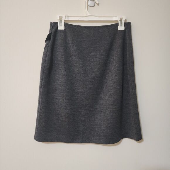 St. John Womens FA17 GRP1 Wool-Blend Mini Skirt Size 4 Silk-Blend Nude Lining - Picture 3 of 10